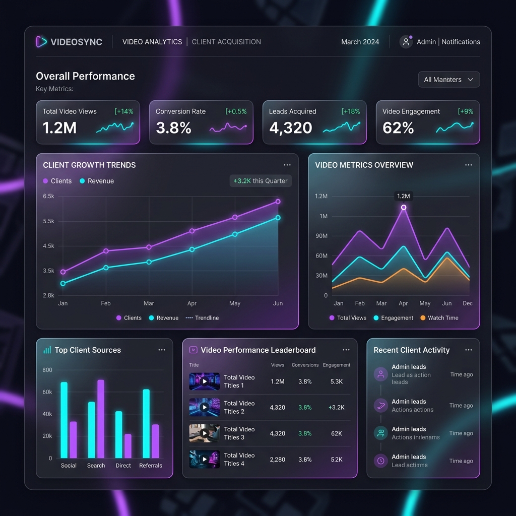 Video2Client Analytics & Performance Dashboard